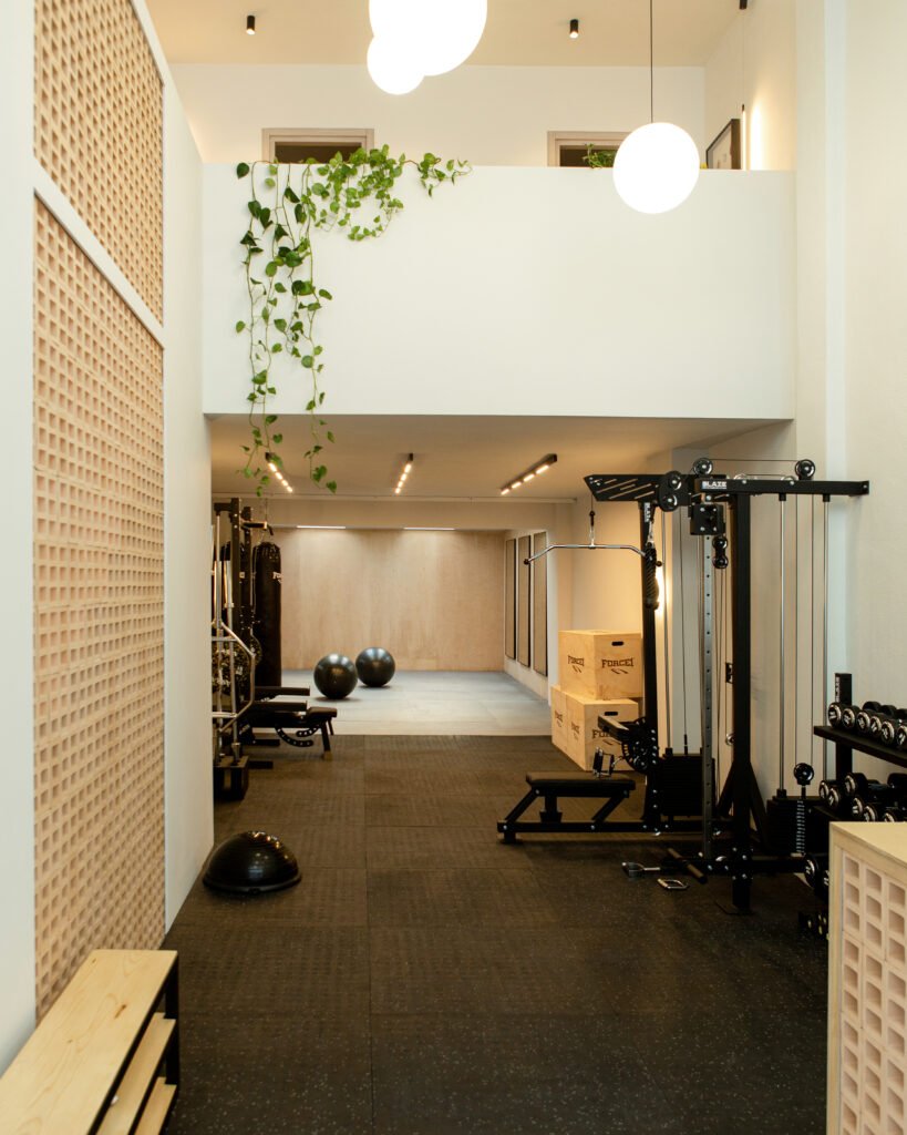 gym equipment on hekate fitness club - architecture studio Maneo