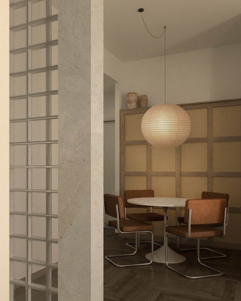 Exarchia,contemporary,interior design,wood,parquet,terazzo,glassblock,glass,minimal,aesthetic,renovation,Athens,Greece,smallapartment